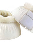 Pair of white fleece-lined bell boots