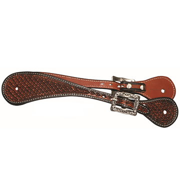 Western Spur Straps #63  Chestnut & Black