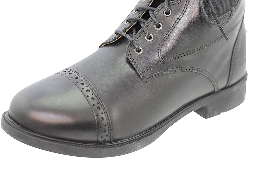 Lace Up Black Leather Paddock Boots